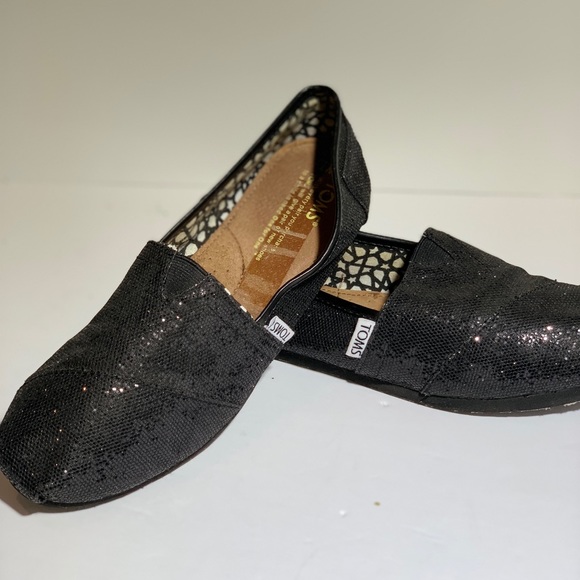 TOMS Black Glitter Classic - Picture 7 of 8